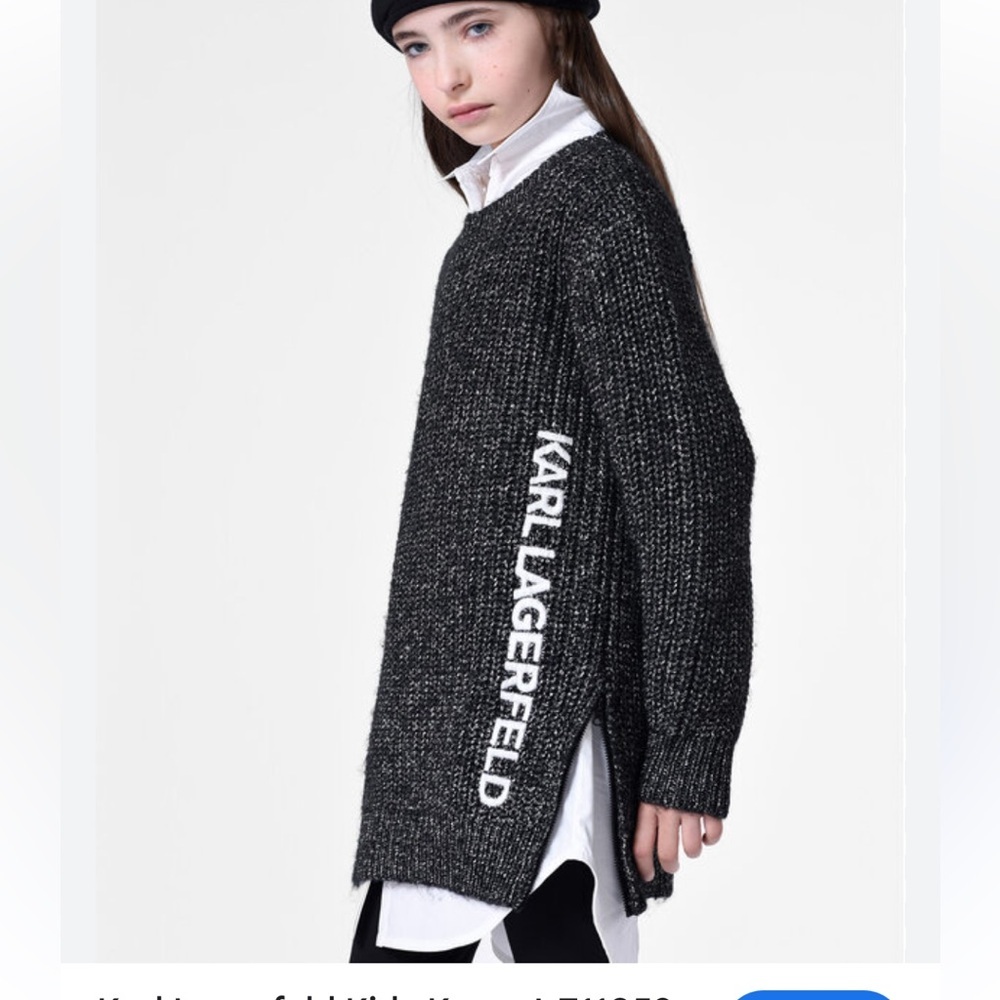 Karl Lagerfeld kids chapter not knit sweater dress NWT